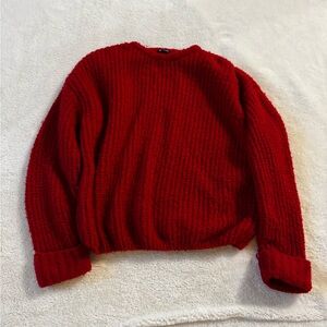 Cozy Red Knit Sweater